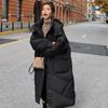 Women's Mid-length Coat 2026 Winter Korean Style Loose Cotton Jacket Solid Color Large Size Coat Outdoor Warm And Windproof