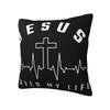 Jesus Saved My Life Cushion Covers Christian Religious Faith Velvet Luxury Pillows Decor Home