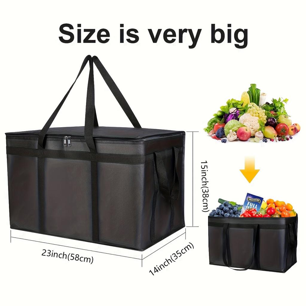 Oversized Insulated Bag Express Bag, Durable Insulated Bag, Multi-Compartment Design Portable Cooler Bag for Outdoor Camping