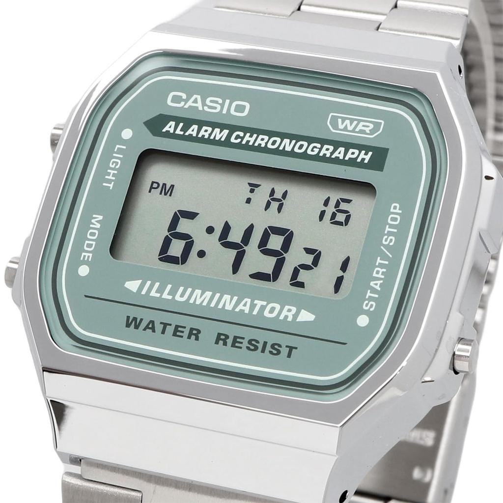 Casio Digital Vintage Series and Silver with Overseas Model Watch, A168WA-3AY, Men's, Women's, Kids, Blue-Green, [Used]