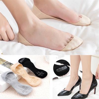 Women Cotton Boat Socks Non-slip Silicone Shallow Mouth Summer Thin Stealth Socks High Heels Socks
