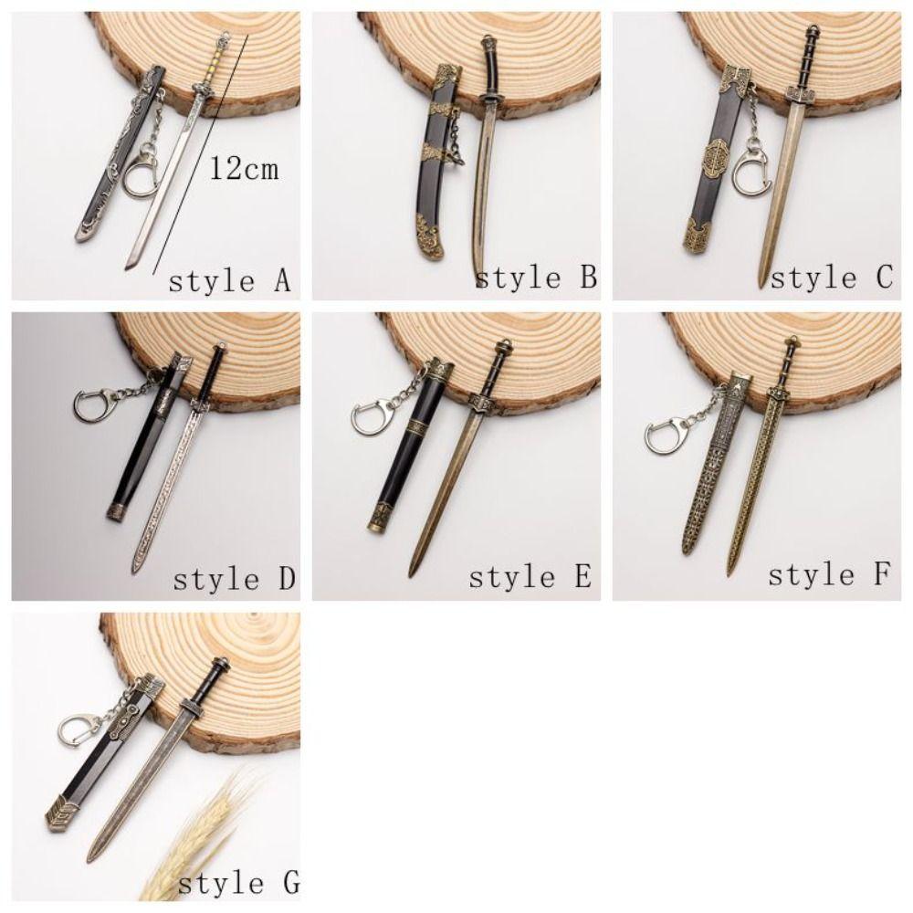 Ancient Weapon Key Chain 12cm Scabbard Key Ring Mini Sword KeyChain  Gift