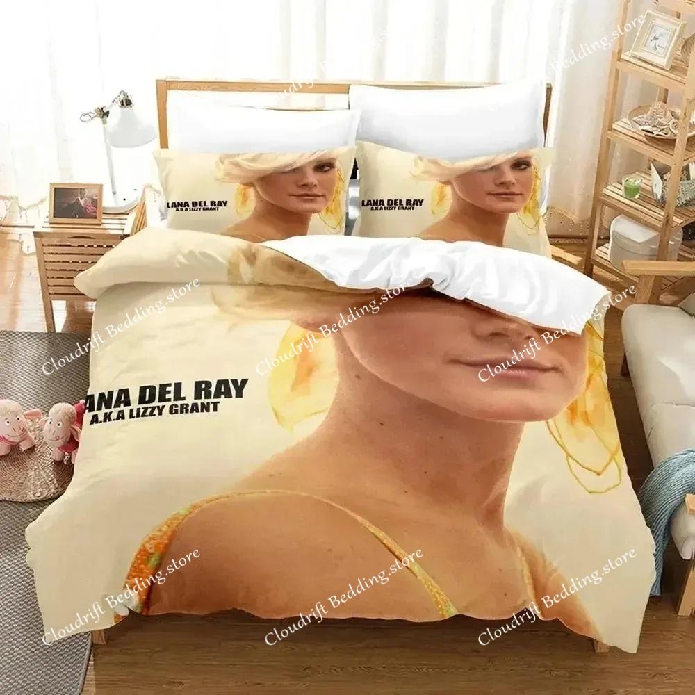 Singer Lana Cover Sets,Anime Cosplay Duvet Bed Linen set,3d Bedding Set, 3 Piece Bed Cover,King Size