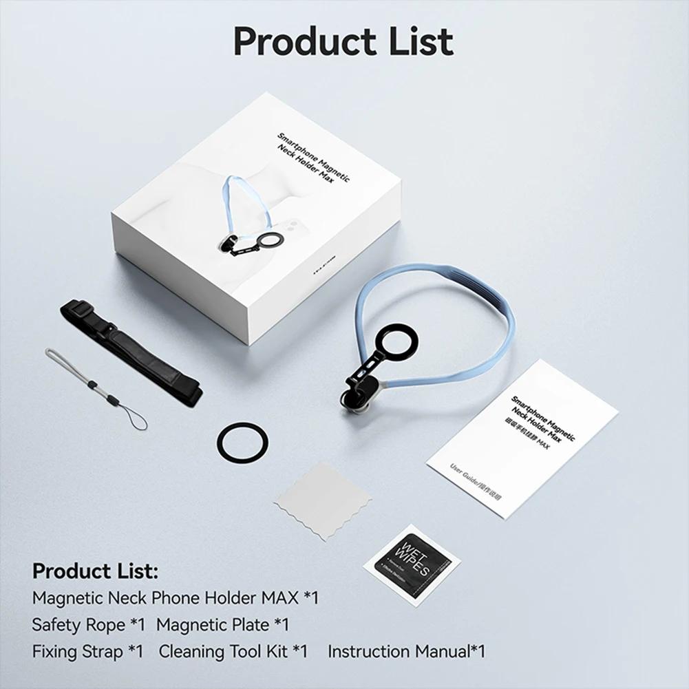 

Магнитное силиконовое крепление на шею для iPhone 15 14 13 12 11 10 Быстросъемное силиконовое крепление для аксессуаров для смартфонов SAMSUNG HUAWEI светло-синий