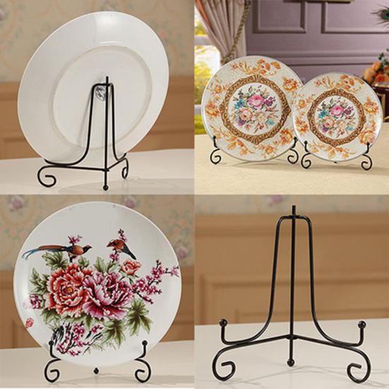 Plate Holder Retro Style Decorative Iron All-Purpose Bowl Plate Photo Picture Frame Rack for Home
