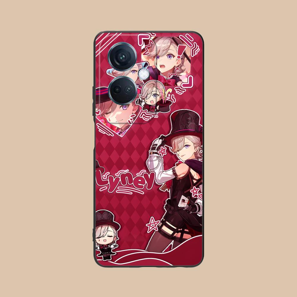 Game GI Lyney Matte TPU Mobile Phone Case for OPPO Reno 14 13 12 11 10 9 8 7 6 5 F T Pro 5G Colorful Printing Cover