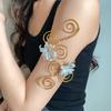 Vintage Open Arm Bangle Floral Arm Ring Fashion Armband Gift
