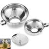 Stainless Steel Canning Funnel Wide Mouth Oil Filter Funnel Kitchen Funnel Set Salad Dressing