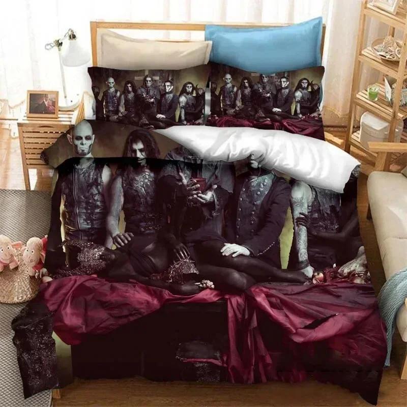 3D Printed Powerwolf Bedding Set Duvet Cover Sheet Printed Bed Set Pillowcase Bed Full Queen King Size Comforter Bedroom