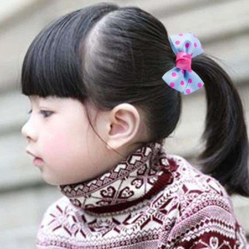 1 Pcs Cute Children Headdress Girl Tie Hair Rope Headwear Bowknot Baby Hair Accessories Random