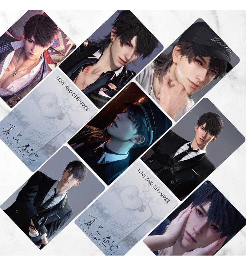 Love and Deep Space Game 55 Pcs CalebHandsome Guy Collection Laser Mini Cards High-Definition Cards
