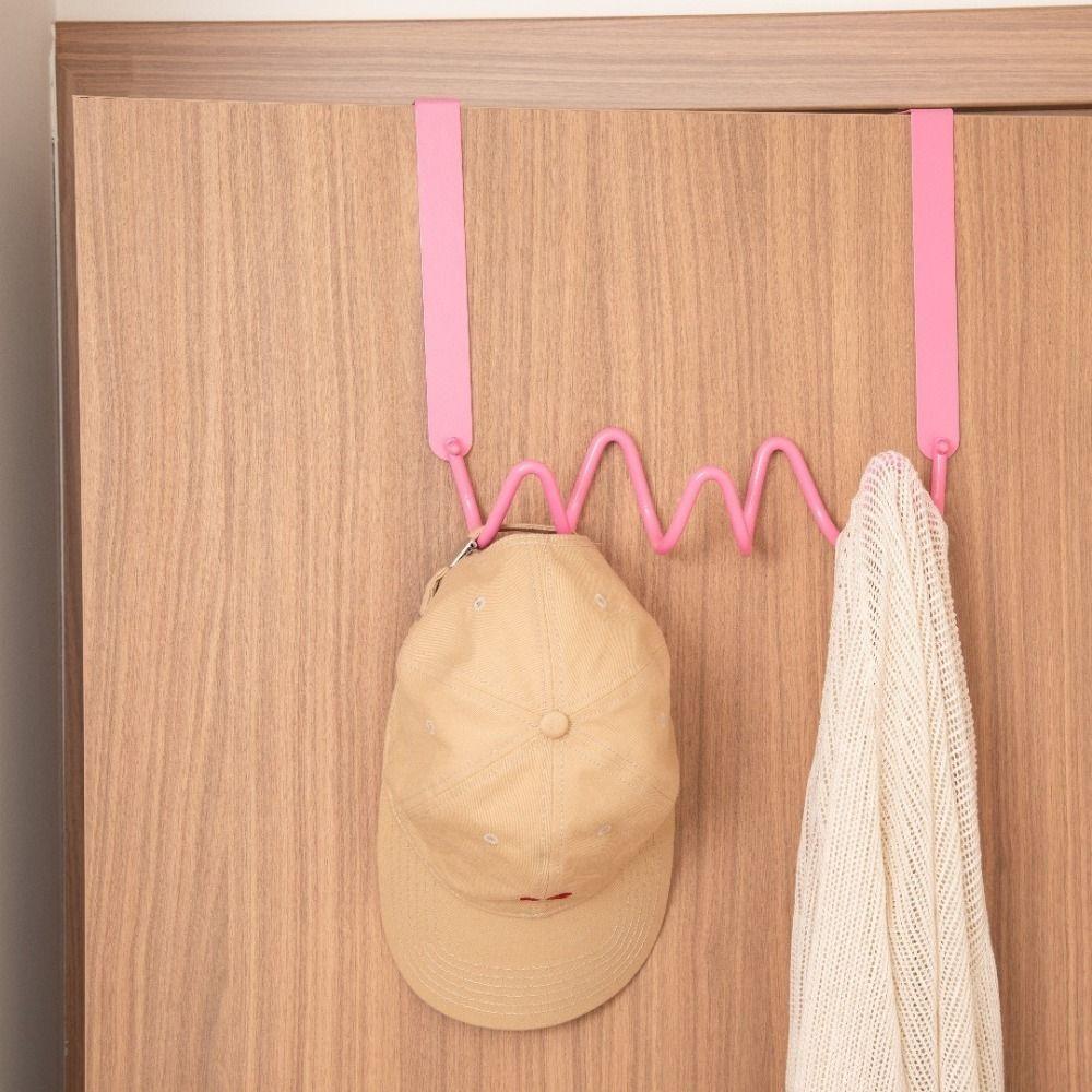 Colorful Wave Wall Hooks Wall Mounted Moisture-proof Metal Wall Hook Decorative Space Saving Sundries Storage Holder for Home