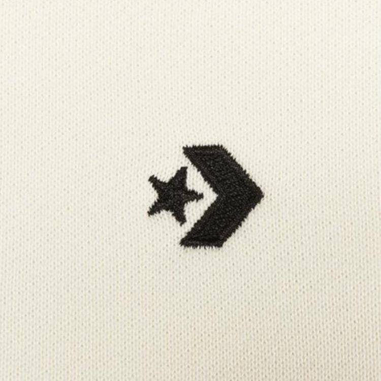 Converse Sweatshirts Men's Ecru Crew Neck Moderate Regular 10023518-A01