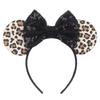 Trip Mickey Ears Headband For Girls Women Sequin Castle 5"Bow Hairband Festival Party Cosplay DIY Hair Accessories