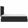 Storage Bed with Mattress Black 140 x 190 cm Fabric