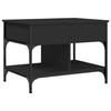 VidaXL Table Basse, Bout de Canapé avec Pieds Réglables, Table d'Appoint avec Rangement Salon Intérieur, Moderne, Noir Bois 845361