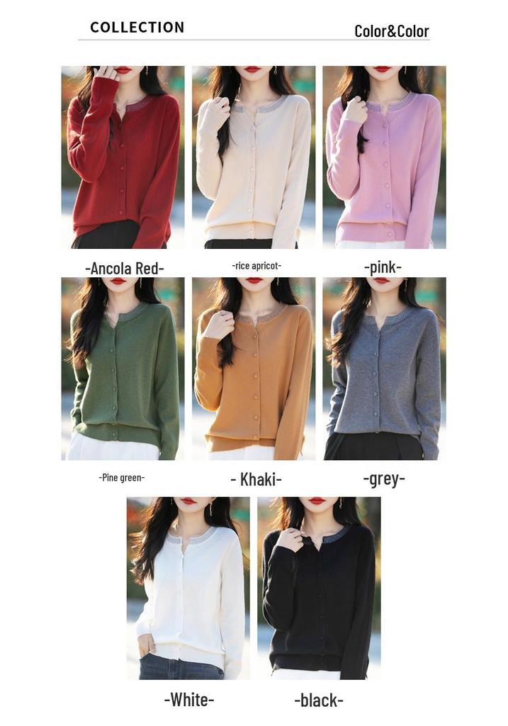 2025 Spring Rhinestone Knit Cardigan for Women