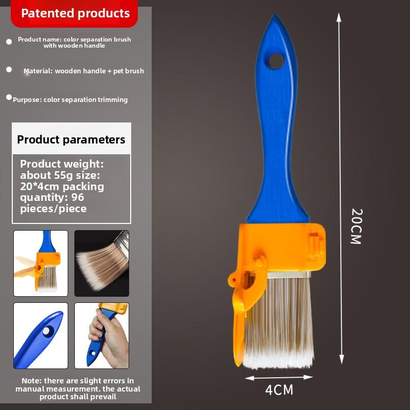 2-in-1 Präzisions-Kantenmalpinsel Langlebiger Malpinsel Mehrzweck-DIY-Werkzeug für Wände, Fenster, Decken Wiederverwendbare Latexfarben-Malpinsel