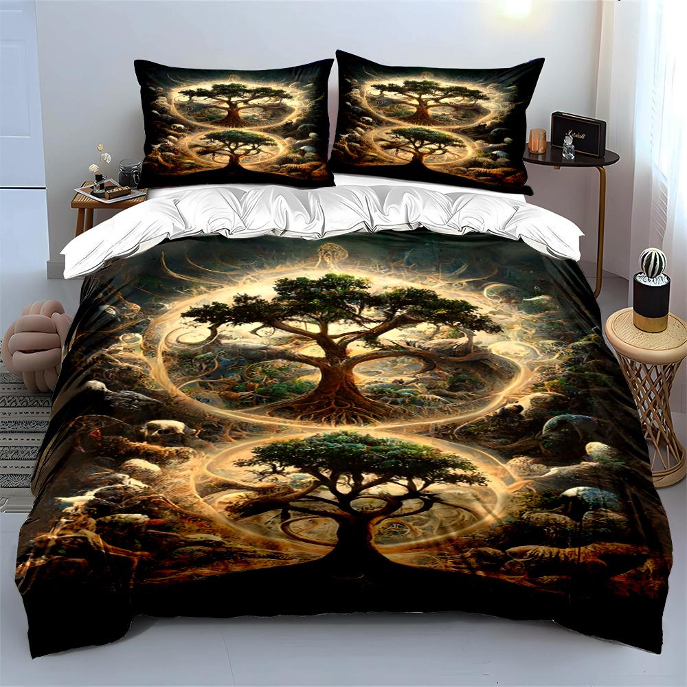 Magical Tree of Life Bedding Set Bedding set (1 duvet cover, 2 pillowcases, duvet not included)