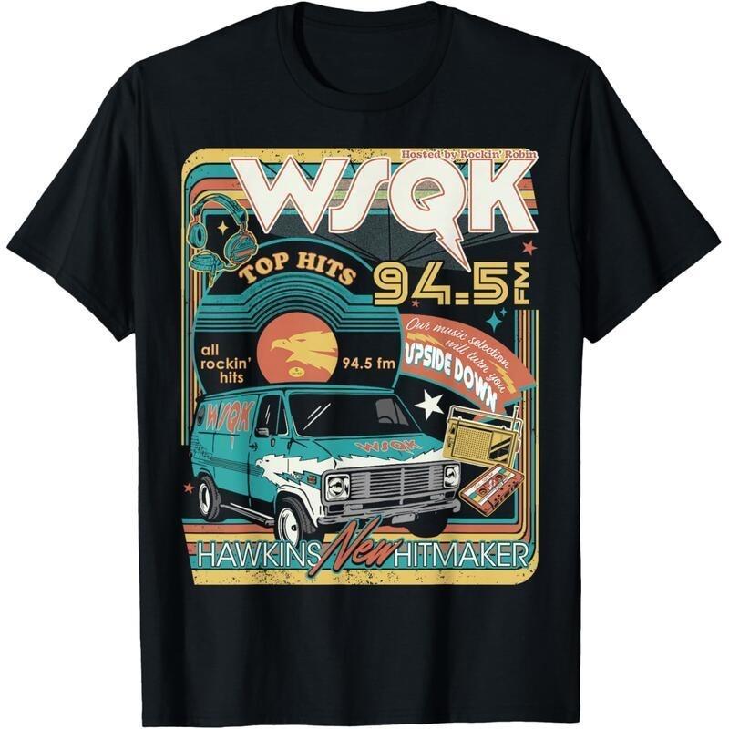 Season 5 WSQK Hawkins New Hitmaker Retro T-Shirt S разноцветный