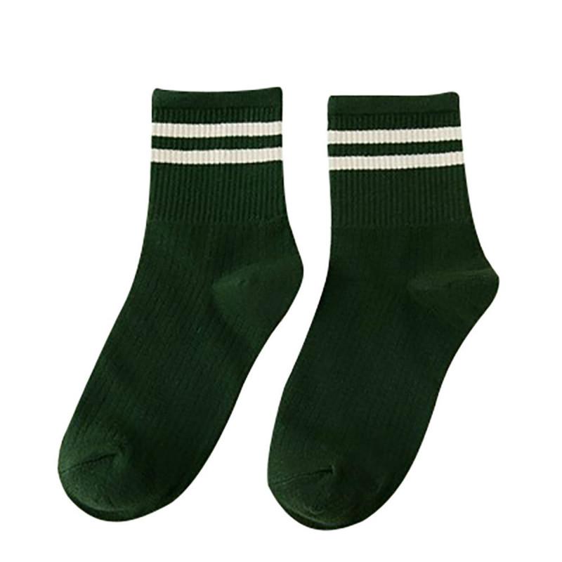 Bequeme Socken für Herbst und Winter, zwei Stangenstrümpfe für Damen, Unisex, gestreift, atmungsaktiv, Skateboard-Socken für Damen