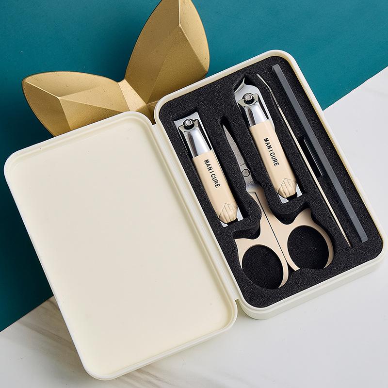 Portable Anti-splash Nail Clipper Set for Beauty Manicure Nail Scissors Set for Nail Art Beauty Tools Set for Nail Care Complete Set