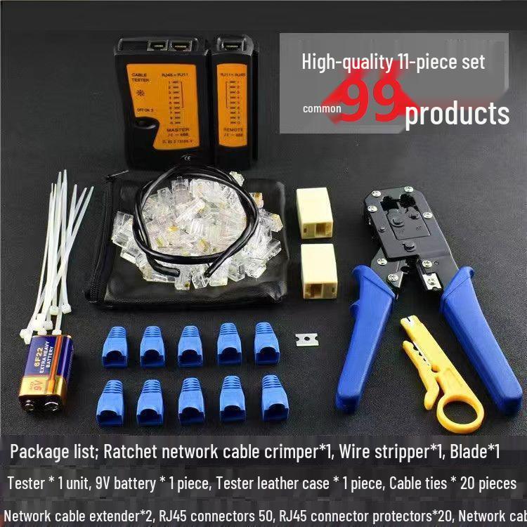 Professional Multifunctional Network Cable Crimper & Tester Set for Cat 5/6