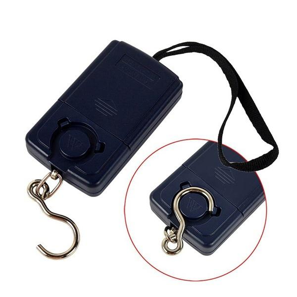 Set da 1 pezzo Mini bilancia digitale portatile 40 kg X 10 g per bagagli da viaggio pesatura scala a gancio elettronico strumenti accessori per la pesca