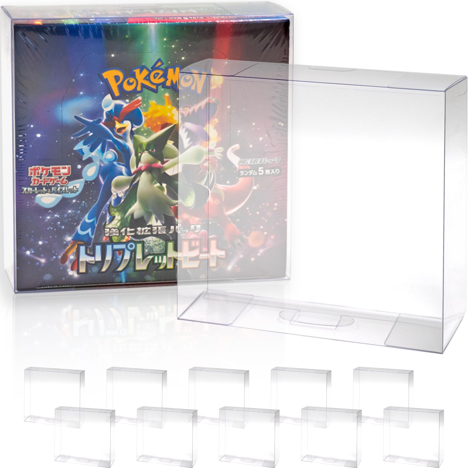 

EYESRAIL Boxx Guardian Pokemon Card BOX Loader Защита от ультрафиолета Сделано в Японии Коллекция Прозрачный футляр для хранения (Обычная КОРОБКА, [10 шт.] Твердая)