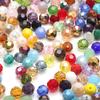 32 Colorful Crystal Glass Football Beads for DIY Jewelry and Phone Chains