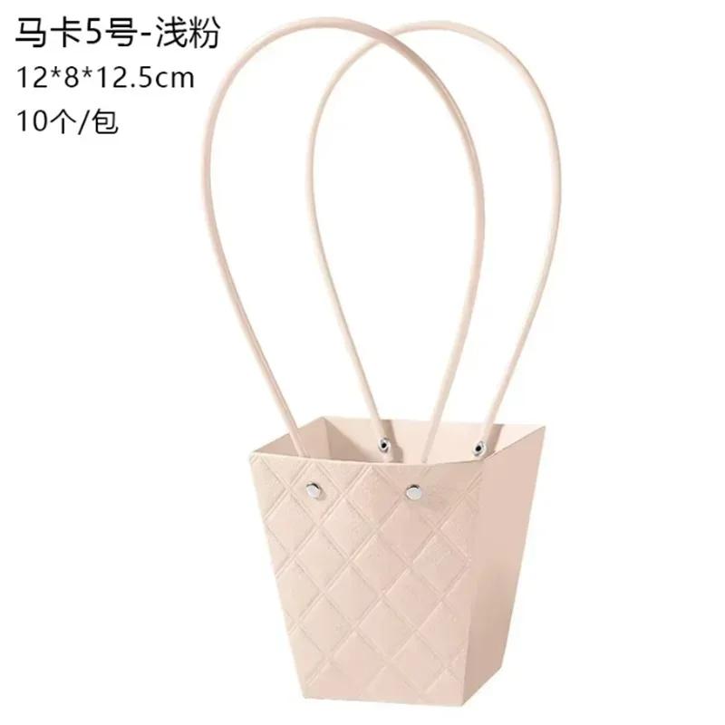 Flowers Basket Boxes Gift DIY Packaging Materials Wedding Favors 10pcs Flower Tote Bags Kraft Paper Bouquet Floral Arrangement