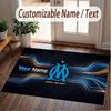 Custom Rug Olympique Marseille FC Pattern Print Name Text Soft Non‑Slip Floor Carpet for Home Indoor Decoration