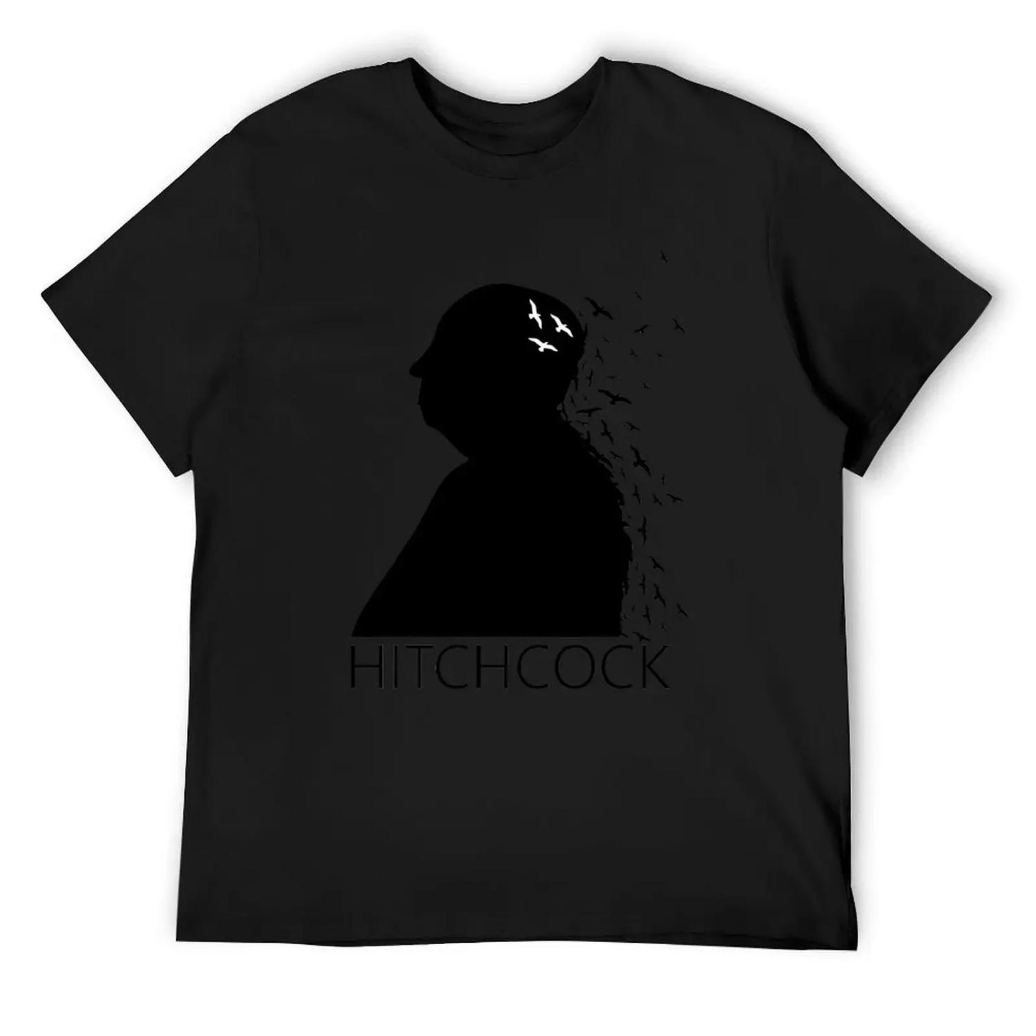 Alfred Hitchcock Birds Portrait - Black White T-Shirt sweat custom t shirt summer tops luxury t-shirt tshirts for men XXXXXL разноцветный