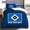 Hamburger SV Muster Bettwäsche Bettdecken-Set Heimdekoration Geschenk (1 Bettbezug + 2 Kissenbezüge (ohne Füllung))