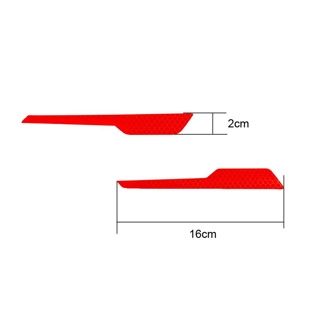 2pcs Car Body Reflective Warning Stickers Decal Car Rear Bumper Safety Reflective Strips Auto Exterior Decorative Accessories