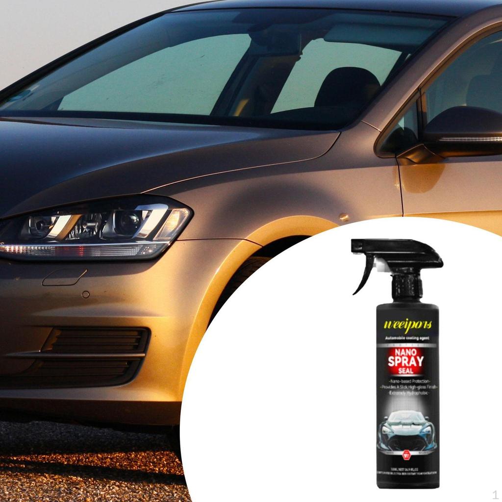 500ml Car Polish Nano Spray Multifunctional Professional 9.8x2inch for Light Scratches Waterless