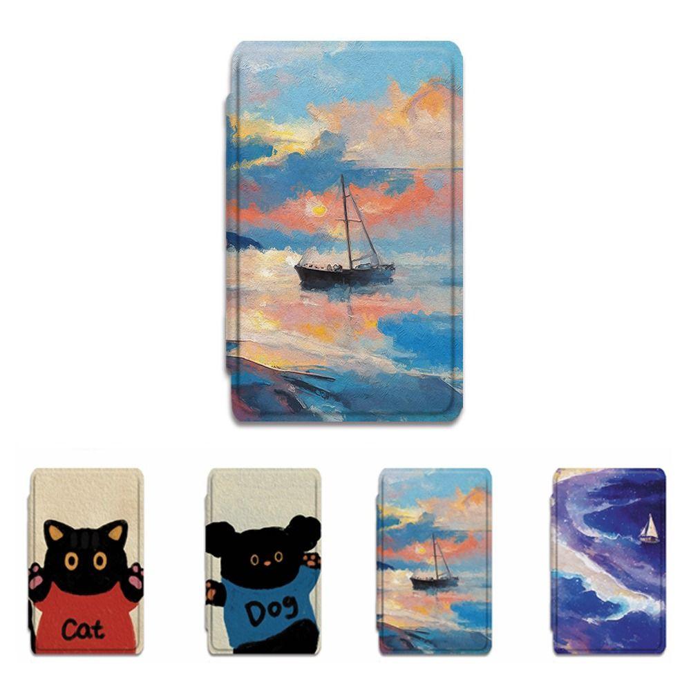 Anti-fall Protective Cover Oil Painting Design Folio Shell Magnetic Case for XTEINK X4/X3