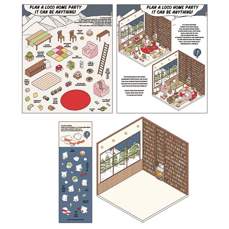 

1 комплект креативных 3D-наклеек, мультяшные сделай сам, сцена из домика, укладка, наклеивание, ручная работа, наклейки для украшения, детские игрушки, подарки