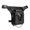Dark Gothic Skull Head Embossed Men'S Fanny Bag Niche Chain Bag Crossbody Shoulder Bag