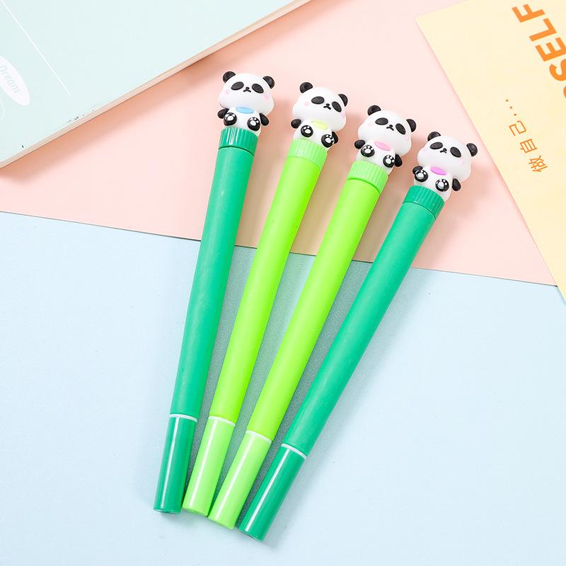2Pcs Wholesale Cute Panda Neutral Pen for Writing Supplies Back To School Extra Smooth Writing Portable Lightweight for Birthday Party Favors