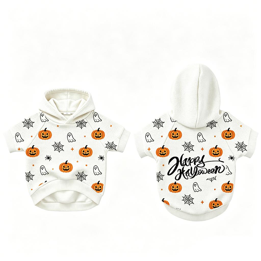 Custom Printed Knit Pet Hoodie for Dogs and Cats, Multicolor