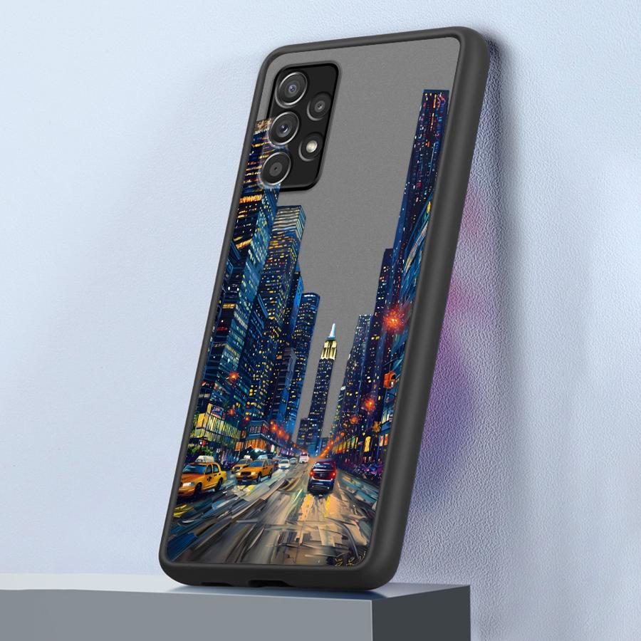 Phone Cover Case for Samsung Galaxy A54 A52S A72 A14 A23 A17 A52 A73 A33 A35 A56 A55 A53 A16 A15 A34 A36 Oil Painting City