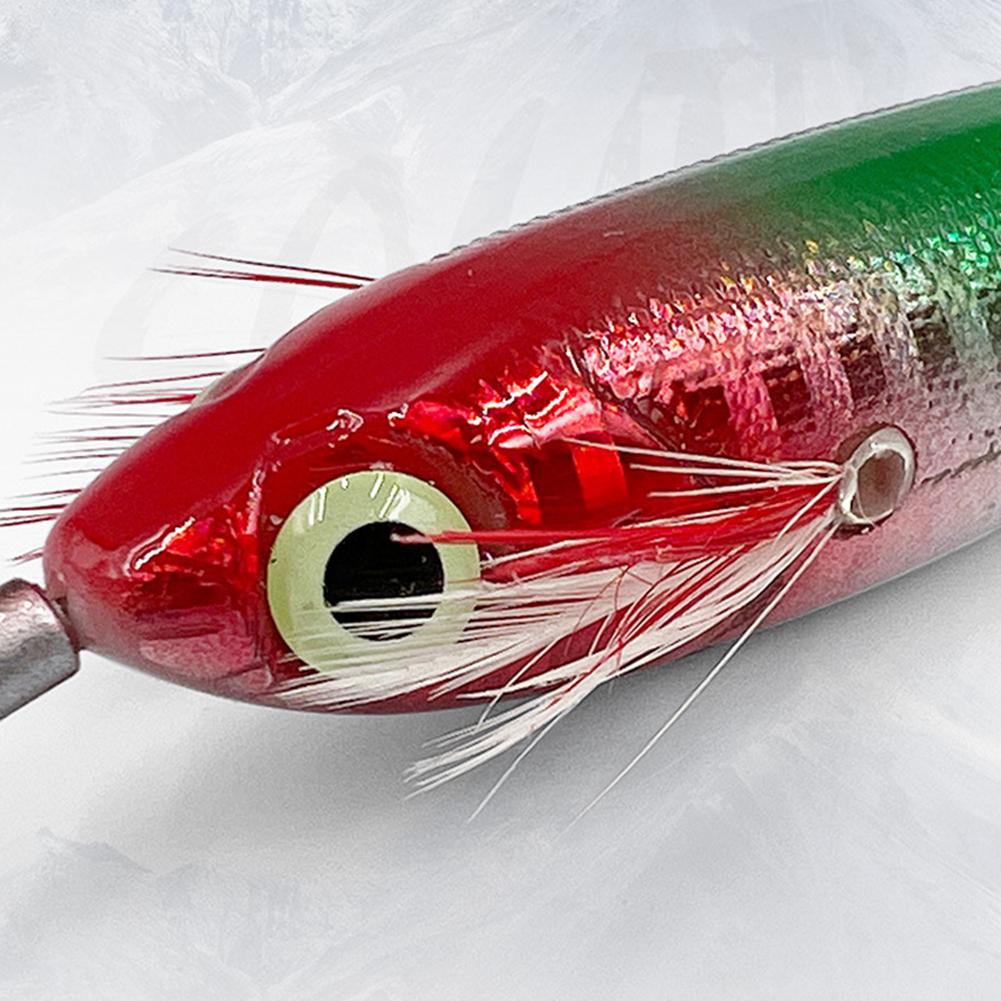 Luminous Artificial Squid Hook Horizontal Octopus Lures 100mm 9g Wood Shrimp Cuttlefish Hard Bait for Octopus & Cuttlefish