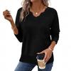 Women's Casual Solid Color Knitted Pullover Sweater - Autumn/Winter Collection