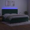 Maison Exclusive - Sommier à lattes de lit matelas et LED Vert foncé 200x200 cm