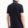 Emporio Armani SS24 Striped Logo Jacquard Straight Casual Short Sleeve Polo Shirt Men polo shirts Black 6D1F65-1JTKZ-00B9