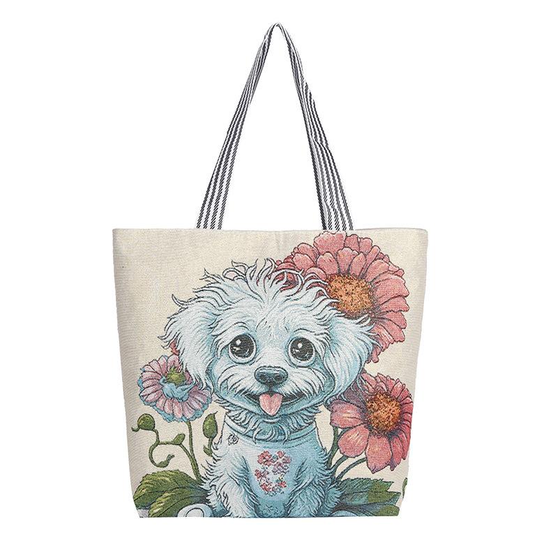 New large-capacity fitness portable short-distance travel bag women's environmentally friendly tote bag versatile shoulder casual canvas bag