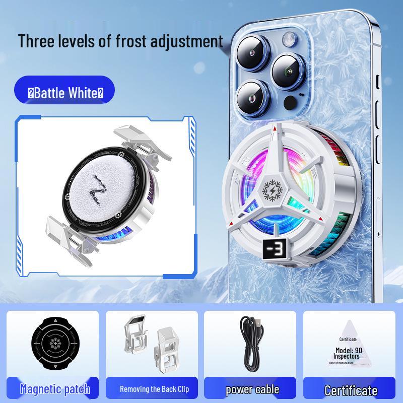 X76 Mobile Cooler: Digital Display, 3-Speed, Semiconductor Ice-Cooling for Gaming and Streaming