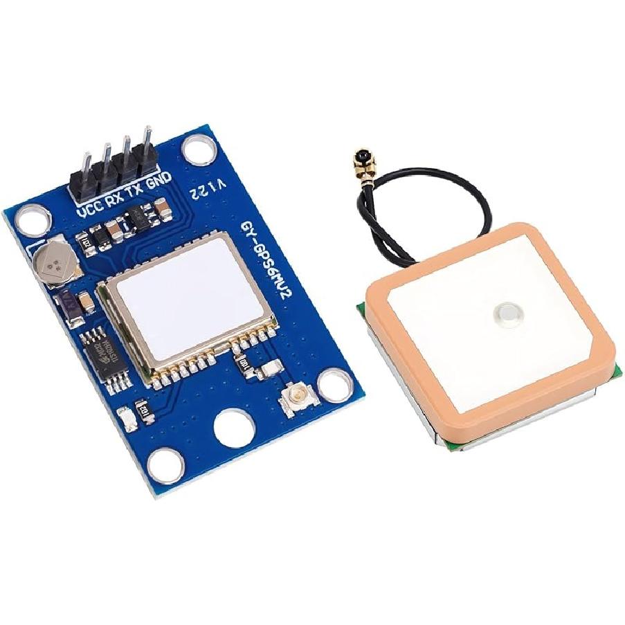 

1pcs GY-NEO6MV2 NEO-6M GPS Module Flight Control Module Support 3.3V-5V Power Supply with Ceramic Antenna for Arduino, STM32, Raspberry Pi, ESP32 1