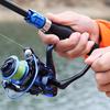 Fishing Set Fishing Rod + Spinning Fishing Reel Fishing Pole 4 Sections Protable EVA Handle Travel